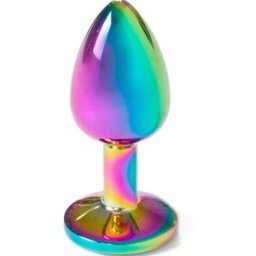 SECRETPLAY TOYS Plug Anale in Metallo Secretplay Rainbow — Taglia S, 7 cm