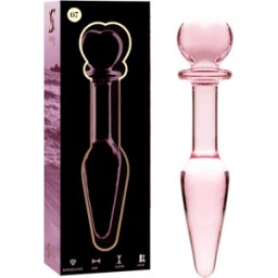 NEBULA SERIES BY IBIZA Plug Anale in Vetro Borosilicato Nebula Series Modello 7 — Rosa 13,5 cm