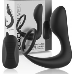Plug Anale Vibrante con Telecomando Black&Silver — Silicone