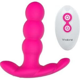 Vibratore Anale con Rotazione Nalone Pearl — Telecomando, Nero