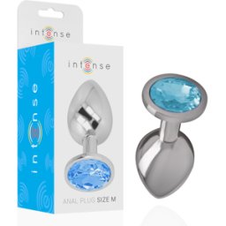 INTENSE ANAL TOYS Plug Anale in Metallo Intense Diamond Jewel — Gioiello Blu, M