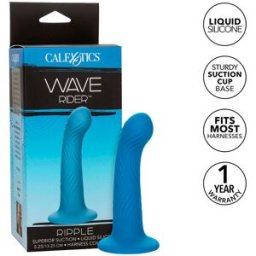 Plug Anale Ondulato Calexotics Wave Rider Ripple — Silicone, Blu