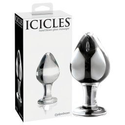 Icicles No. 25 - plug anale conico - vetro trasparente