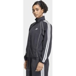 Adidas Womens Iconica Giacca Da Allenamento In Tessuto Con 3 Strisce - Nero, nero nero Donna taglia XS