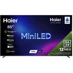 HAIER H85M92FUX TV D-LED, SMART 85", Black, Abbonamento DAZN Full 12 mesi incluso