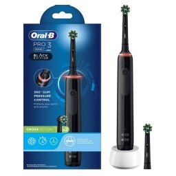 Oral-B Pro3 Black Spazzolino Elettrico 2 testine in regalo