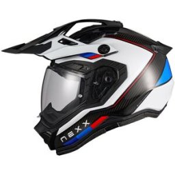 Casco Moto integrale Adventure Nexx X.RALLY Raid Blu Rosso taglia L