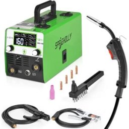SPRIGHOLLY Saldatrice MIG 160 Amp 230V - Multiprocesso 3-in-1 (MIG Senza Gas/Lift TIG/MMA) con Display LED, Modello Aggiornato Spr-MIG160