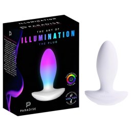 Paradise Illumination - plug anale vibrante luminoso (bianco)