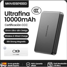 MOVESPEED 【CCC】 PBS10 Power Bank Magnetico 5000mAh Ricarica Rapida Wireless Mini Caricabatterie Portatile per iPhone 16 15 14
