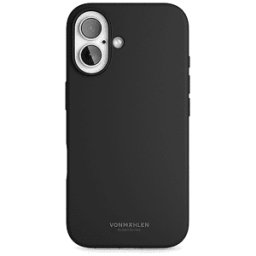 VONMAHLEN Cover in Silicone Morbido, iPhone 16 COVER per Apple 16, Nero