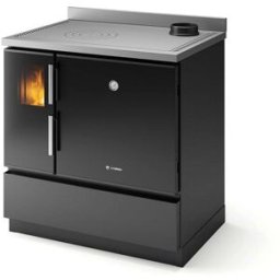 Stufa Morgana DX CS Thermos a legna, Metallo Nero, Uscita fumi superiore, 7,0kW