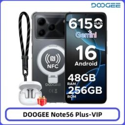 DOOGEE Note56 Plus VIP Edition Smartphone 48GB 256GB Batteria Grande da 6150mAh Display 6.56'' 90Hz Fotocamera 50MP NFC Android 16 Telefoni Cellulari