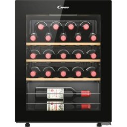 Candy Cwc023 Cantinetta Vino 23 Bottiglie, Classe G - Ripiani In Legno Temperatura 5 - 20 °c Vetro Anti Uv Colore Nero - Cwc023 Divino