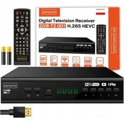 Zenwire Decoder Satellitare DVB-T2 HEVC H.265 Full HD per TV Terrestre, Box USB 001