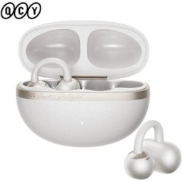 QCY CT06 Crossky C50 Auricolari Wireless Open-Ear con 4 Microfoni per Chiamate, Bass Boost, Bluetooth 6.0, Clip-On, Cuffie Sportive OWS, 35 Ore di Autonomia