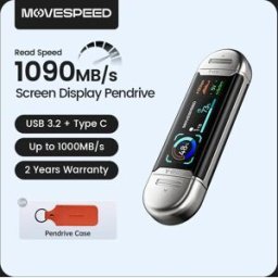 MOVESPEED SU10 1090MB/s PenDrive a stato solido 2TB 1TB 512GB 256GB 128GB LCD USB3.2 Gen2 Tipo C Flash Drive per iPhone 15/16/17 PC