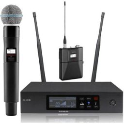 DAIDAN Sistema Microfonico Wireless Professionale QLXD4 True Diversity per Karaoke e Performance dal Vivo, Microfono Lavalier UHF