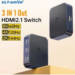 ULT－unite Switch box HDMI UHD 8K60Hz 2.1 3 in 1 uscita 4K120Hz UHD HDMI Switch Box compatibile con PS5 Xbox Roku Apple TV Fire Stick