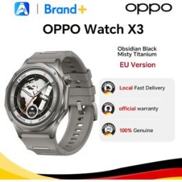 Oppo Versione UE dello smartwatch Watch X3 con Wear OS by Google, monitoraggio del sonno, autonomia della batteria di 16 giorni, monitoraggio della saturazione di ossigeno nel sangue (SpO2) e