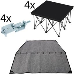 Stairville Drum Riser Bundle 2x2 iX Stage nero