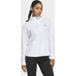 Adidas Womens Felpa Con Cappuccio Ibrida Con Zip Da ¼ Ultimate365+ Course Control Giacca - Bianco, bianco bianco Donna taglia XS