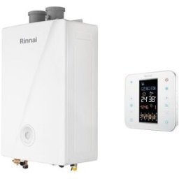 Caldaia Rinnai A Condensazione Momiji 24 Kw Con Cronotermostato Wi-Fi Integrato Completa Di Kit Scarico Fumi Metano Low Nox - New