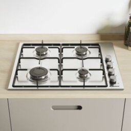 Ⓜ️??? Candy CHG6LX - Piano cottura 4 fuochi gas, inox, griglie smaltate nere, 60 cm