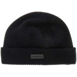 Emporio Armani Beanie in cachemire con patch logo in pelle