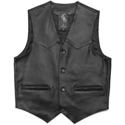 American-pro Gilet Moto Custom In Vera Pelle A-Pro Modello Shot Split FT taglia 3XL