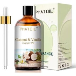 PHATOIL 100ML Olio profumato di frutta per diffusore di aromi Candele Sapone Creazione di cocco Vaniglia Mela verde Mirtillo rosso Cetriolo Melone Grape