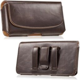 LUXMO LUXURY MOBILE Custodia universale in pelle orizzontale da 6.7 ''custodia per Clip da cintura custodia per iPhone Samsung Xiaomi Redmi Huawei Nokia LG cellulari Marrone