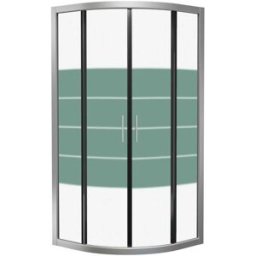 Tecnomat BOX DOCCIA FLORA 1/4 CERCHIO (86-90) H 190 cm VETRO TEMPERATO 6 mm PROFILI CROMATI