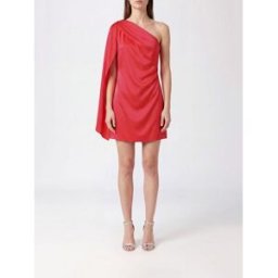 Stella McCartney Abito mini monospalla asimmetrico in crêpe da cerimonia Rosso Taglia 38