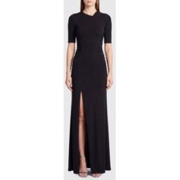 Victoria Victoria Beckham Abito lungo a tubino in jersey con scollo asimmetrico Nero Taglia 12