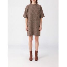 Fabiana Filippi Mini abito a tubino in tweed con ricamo di paillettes Ebano Taglia 42