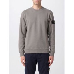 Stone Island Felpa girocollo in cotone con patch logo Compass Verde Taglia M