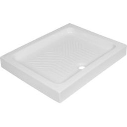Tecnomat PIATTO DOCCIA IN CERAMICA BIANCO 72x90 cm H 10 cm PILETTA Ø 60 mm