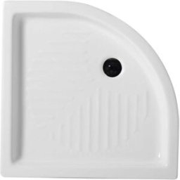 Tecnomat PIATTO DOCCIA 1/4 DI CERCHIO IN CERAMICA BIANCO 90x90 cm H 10 cm PILETTA Ø 60 mm