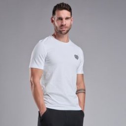 Ekoï T-SHIRT LIFESTYLE EKOI HEART CHAIN BIANCO/NERO