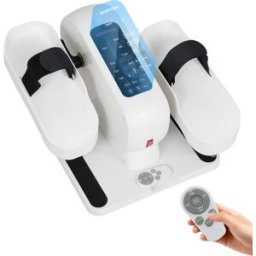 SPORTNOW Pedaliera per appartamento , cyclette ellittica, mini bici elettrica con schermo LCD, telecomando e 12 velocità regolabili, silenziatore e portatile per anziani, Bianco