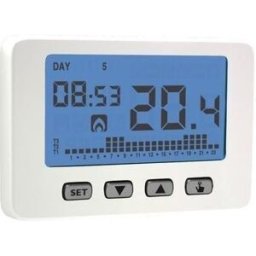 Vemer CRONOTERMOSTATO DIGITALE CHRONOS A PARETE SETTIMANALE SCHERMO LCD RETROILLUMINATO BIANCO