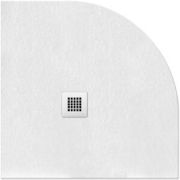 Tecnomat PIATTO DOCCIA NATURE EFFETTO PIETRA IN MARMORESINA BIANCO 90x90 cm 1/4 CERCHIO cm H 2,7 cm