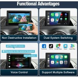 AUTOTOP Decoder Wireless CarPlay Android Auto per Peugeot Citroen DS RNEG NG4 RNEG2 207 308 407 3008 5008 RCZ 807 Partner Expert Jumpy Berlingo C3 C4 C5 C8 DS3 DS4 DS5 meg-D NG4 RNEG2 2007-2015 Modulo
