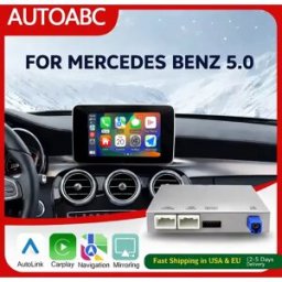 AUTOABC Modulo Wireless per Apple CarPlay e Android Auto per Mercedes Benz Classe C/GLC/S W205 W253 Sistema NTG5.0, Interfaccia Decoder Box