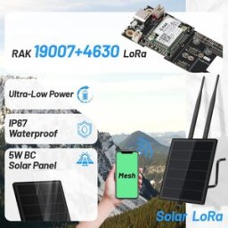 NONE D5L Solar Node RAK4631 Kit Wireless WisBlock Meshtastic per LoRaWAN RAK19007 con Batteria Antenna 868/915MHz Ripetitore Nodo Solare
