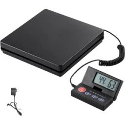 SucceBuy Bilancia digitale per spedizione postale da 110 libbre con timer 90 ° Bilancia per pacchetti alimentata CA/CC con schermo LCD pieghevole per Laggage Home