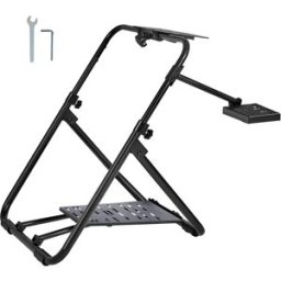 SucceBuy Supporto per volante da corsa pieghevole Base universale regolabile in altezza compatibile con Logitech e Thrustmaster Wheel