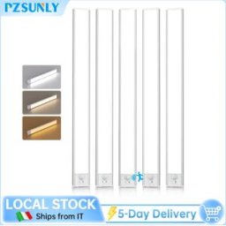 Pzsunly Lampada LED con sensore di movimento, magnetica, wireless, ricaricabile tramite USB-C, luce notturna portatile per armadi, guardaroba, scale, cucina, camera da letto, corridoio, decorazioni
