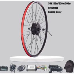 CSC Kit di conversione per bicicletta elettrica 36V 250W 350W 500W con motore mozzo anteriore/posteriore per ruote da 20, 26, 27.5, 29 pollici e 700C